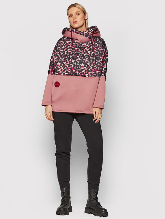 Felpa Hoodie Rosa Oversize