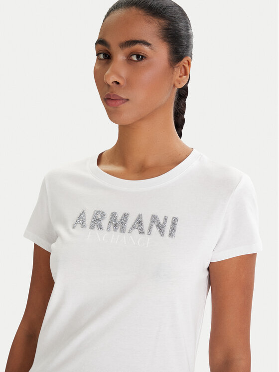 Armani Exchange Armani Exchange Majica XW002106 AF10356 U0002 Bela Slim Fit