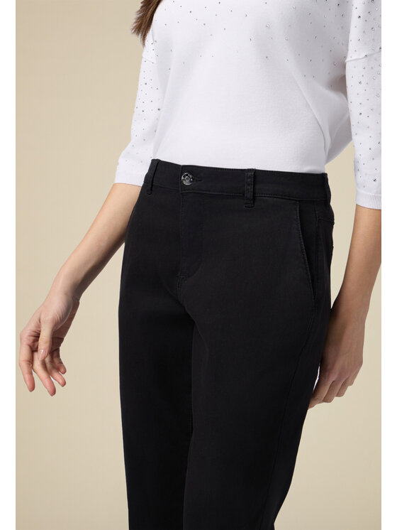 Oltre Oltre Spodnie materiałowe P785R008238N033 Czarny Regular Fit
