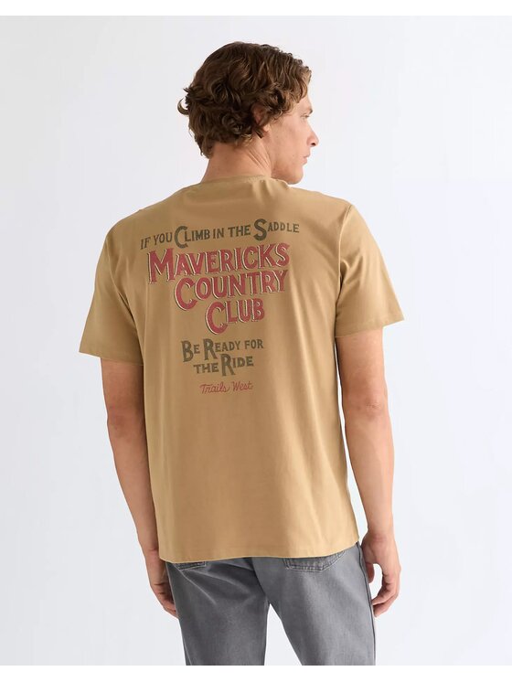 Wrangler Wrangler T-Shirt GRAPHIC TEE Beżowy Relaxed Fit