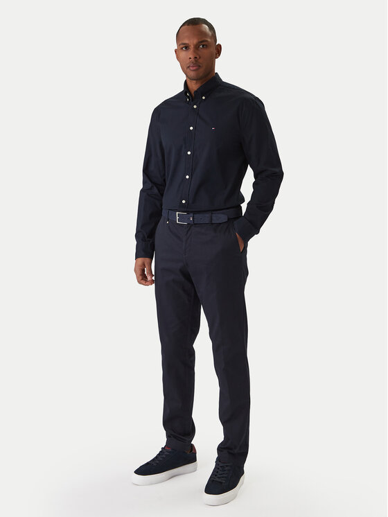 Tommy Hilfiger Tommy Hilfiger Koszula Core Flex MW0MW39988 Granatowy Regular Fit