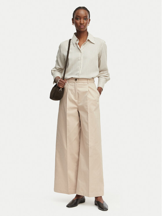 Marella Marella Панталони тип палацо Emme by Marella Aceri 2615131071 Бежов Wide Leg