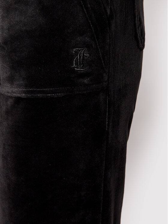 Juicy Couture Juicy Couture Donji dio trenerke Del Ray JCAP180 Crna Regular Fit