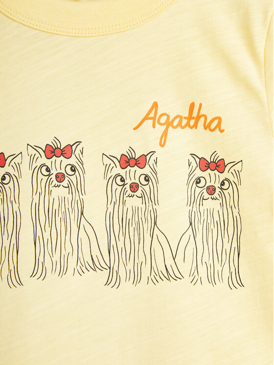 MINI RODINI Mini Rodini T-Shirt Agatha 2472014323 Żółty Regular Fit