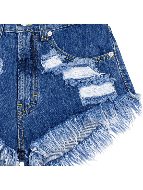 MissDenim MissDenim Szorty jeansowe High Waist Granatowy Regular Fit