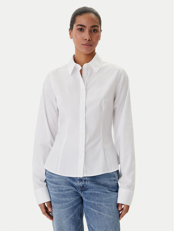 Guess Jeans Guess Jeans Košeľa W6RH66 WH7P1 Biela Regular Fit