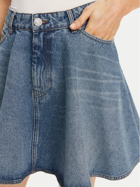 AMI Paris AMI Paris Džínsová sukňa FSK038.DE0046 Tmavomodrá Regular Fit