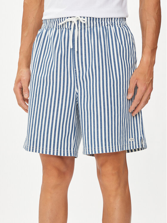 Mustang Mustang Stoffshorts Jim 1015277 Blau Regular Fit