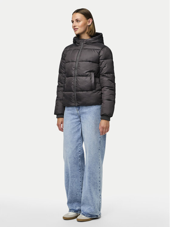 Pieces Pieces Зимно яке 17115626 Сив Regular Fit