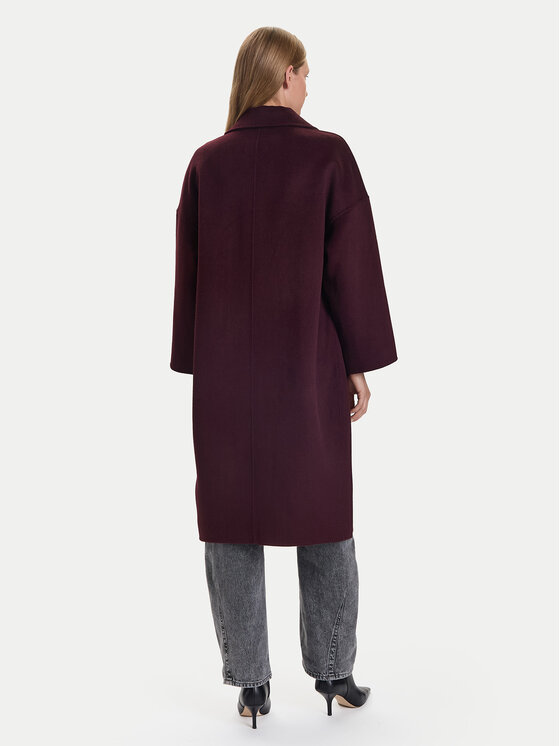ViCOLO ViCOLO Вълнено палто TF0003 Бордо Regular Fit