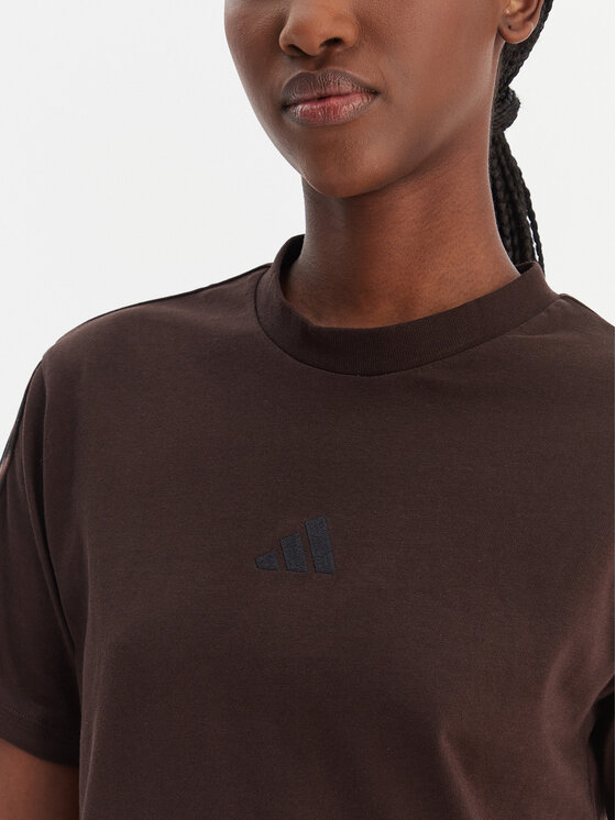 adidas adidas T-Shirt Seasonal Essentials Leopard Print KE8830 Καφέ Regular Fit