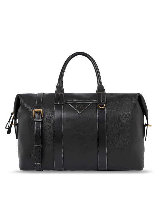 Tommy Hilfiger Tommy Hilfiger Taška Th Premium Leather Duffle AM0AM11565 Černá