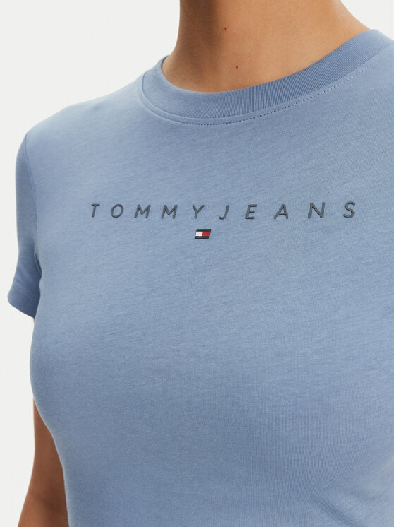 Tommy Jeans Tommy Jeans Tricou Tonal Linear DW0DW20315 Albastru Slim Fit