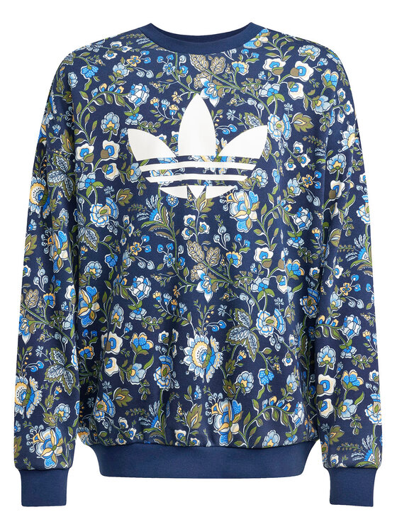 adidas adidas Majica dugih rukava Liberty London JX6316 Tamnoplava Loose Fit