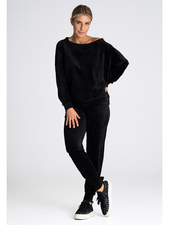 FIGL FIGLFIGL Pantaloni da donna M965 Nero Regular Fit