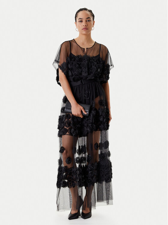 NORMA KAMALI NORMA KAMALI Koktejlové šaty ST1253BDP31001 Černá Loose Fit