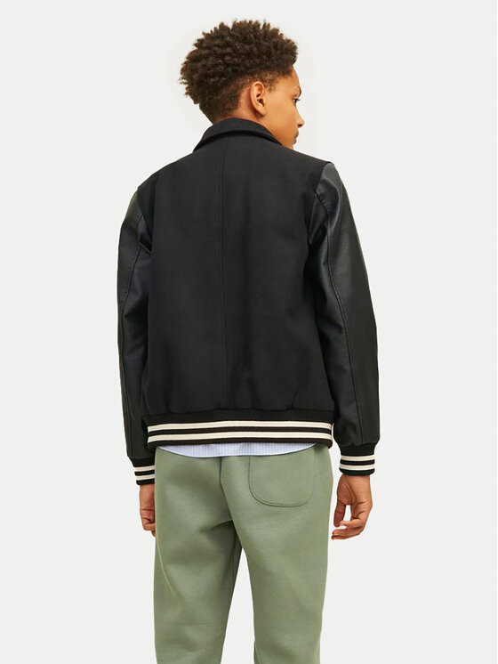 Jack & Jones Junior Jack & Jones Junior Kurtka bomber Carter 12261333 Czarny Regular Fit
