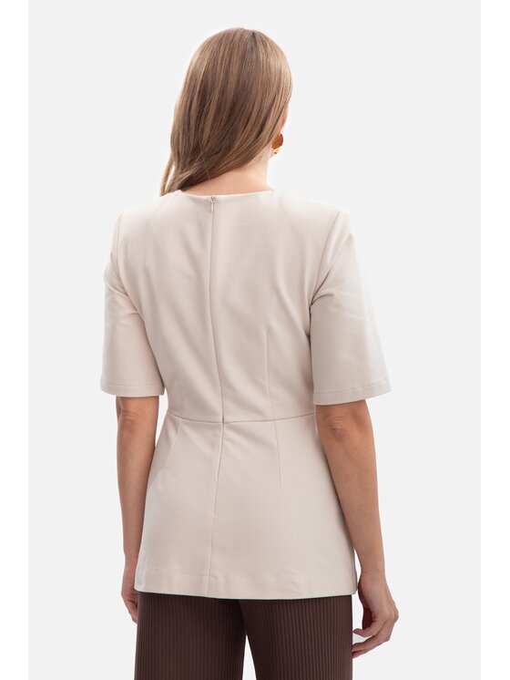 BeWear BeWear Bluzka b305 Beżowy Baggy Fit