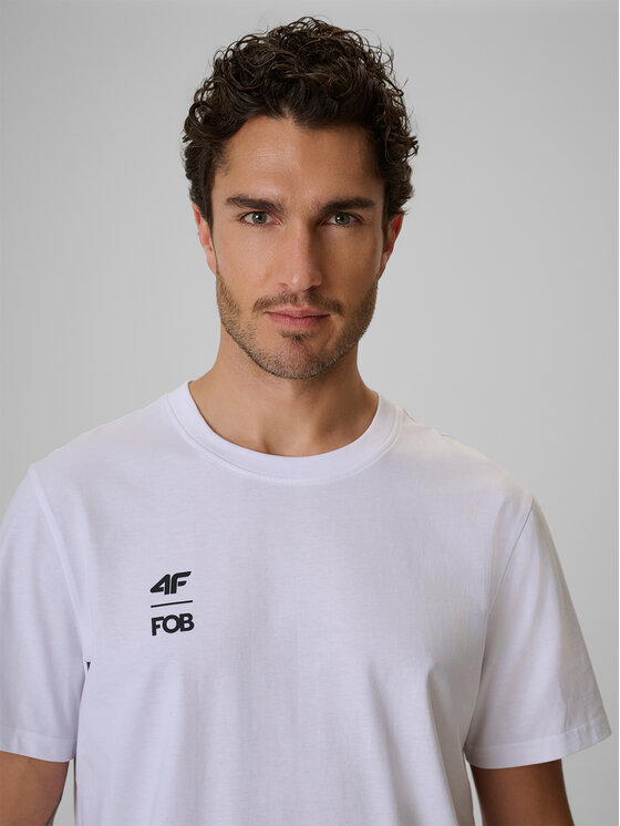 4F 4F T-Shirt FOB SUMMER Biały Regular Fit