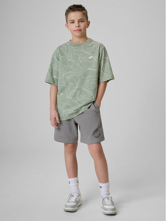 4F 4F T-Shirt BEACHSIDE CHILL Turkusowy Loose Fit