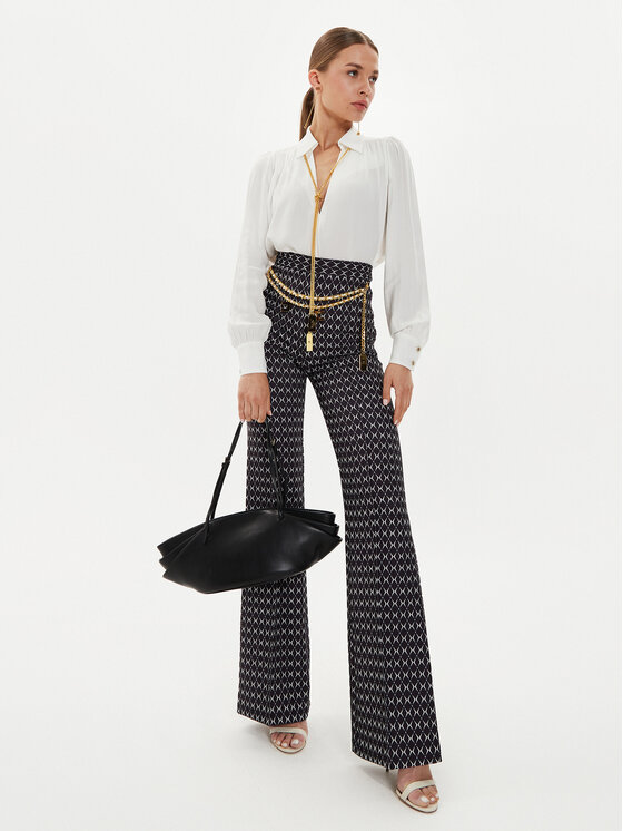 Elisabetta Franchi Elisabetta Franchi Szövet nadrág PA-S35-46E2-V470 Fekete Regular Fit