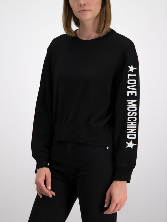 LOVE MOSCHINO LOVE MOSCHINO Пуловер WSG6210X0377 Черен Oversize