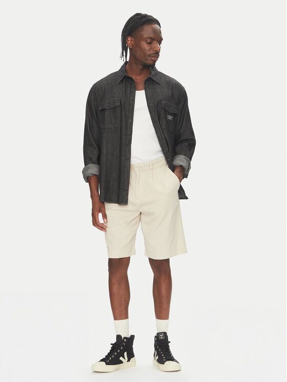 Lindbergh Lindbergh Bavlnené šortky 30-505054 Béžová Wide Fit