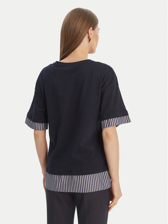 Luisa Spagnoli Luisa Spagnoli T-krekls Baiadera 543155 Tumši zils Regular Fit