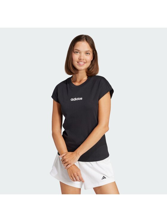 adidas adidas T-Shirt Essentials Linear JC8238 Czarny Slim Fit