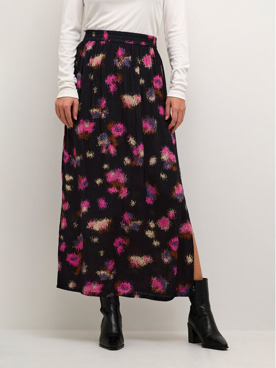 Kaffe Midi svārki Lita 10507603 Melns Regular Fit