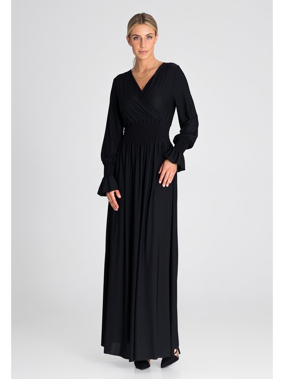 FIGL FIGLFIGL Vestito SUKIENKA M940 Nero Regular Fit