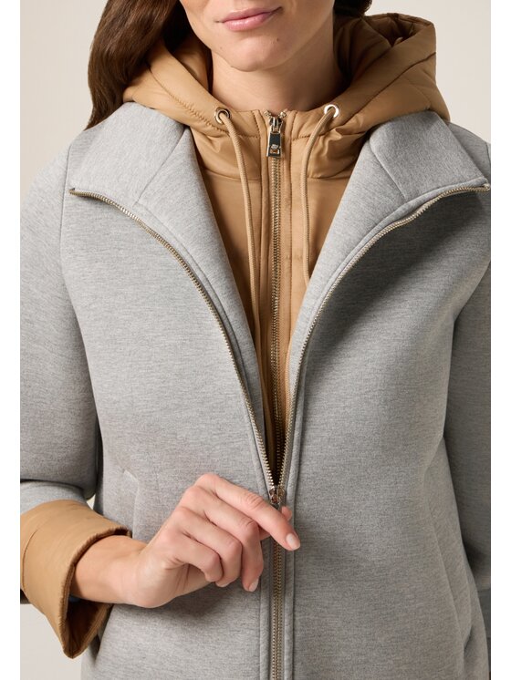 Oltre Oltre Płaszcz zimowy 8709R001276N0S3 Szary Baggy Fit