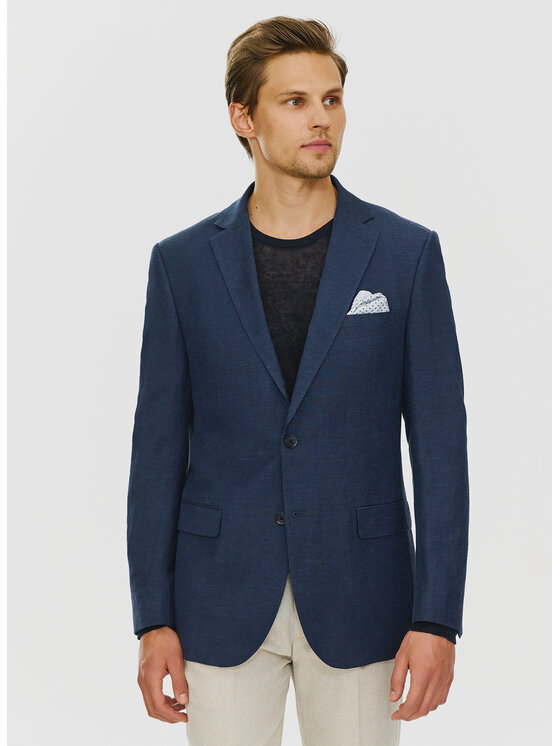 Pako Lorente Pako Lorente Marynarka P24SF-3X-020 Granatowy Slim Fit