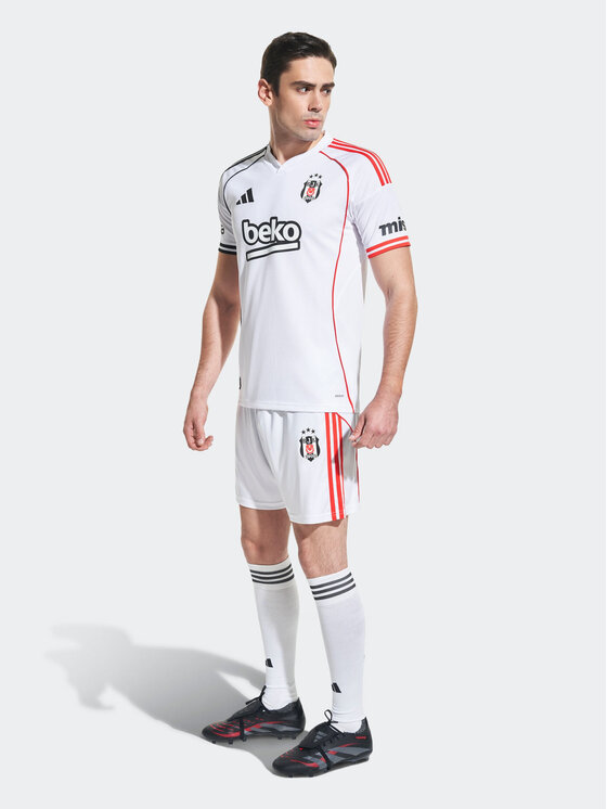 adidas adidas Koszulka techniczna Beşiktaş JK 25/26 Home Jersey Biały Slim Fit