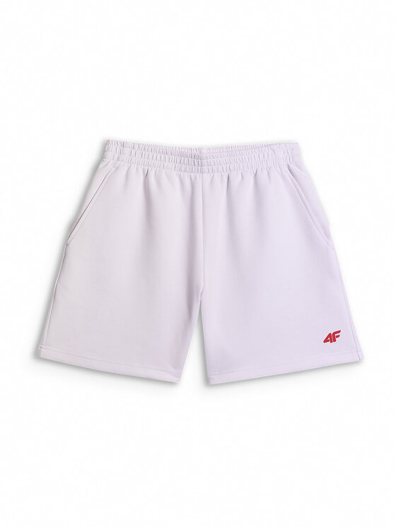 4F 4F Szorty sportowe STREFA KIBICA Biały Regular Fit
