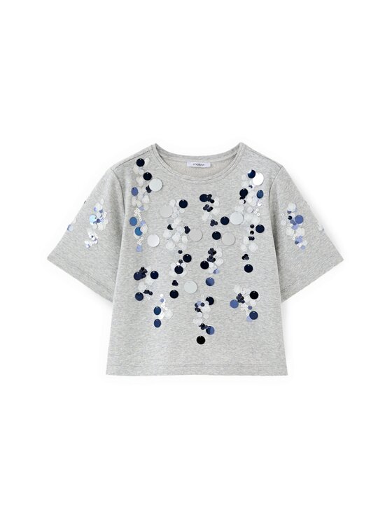 Motivi Motivi Felpa G802W003570N013 Grigio Boxy Fit