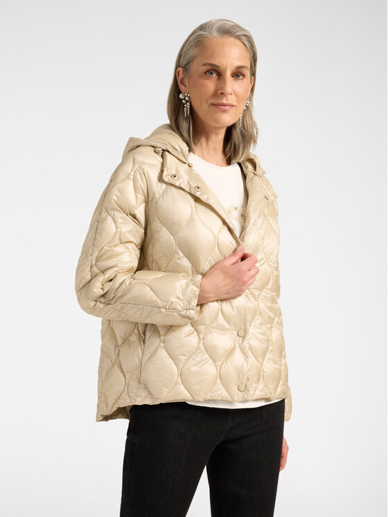 Elena Mirò Elena Mirò Giubbotto piumino F092P000229N0A2 Crema Boxy Fit