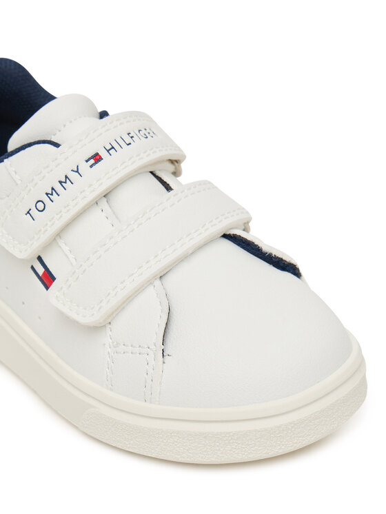 Tommy Hilfiger Tommy Hilfiger Laisvalaikio batai Low Cut Velcro Sneaker T1X9-35216-1355 M Balta