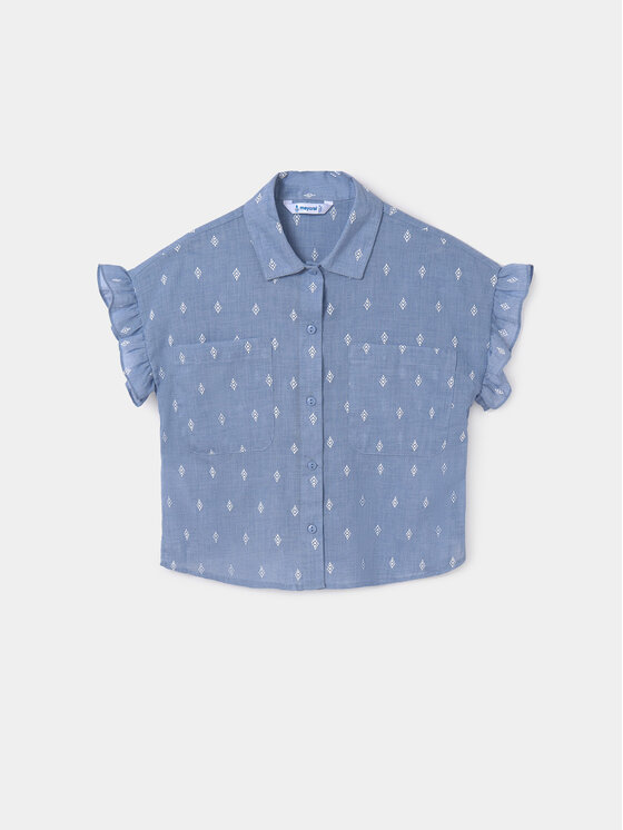Mayoral Mayoral Bluzka 6105 Niebieski Regular Fit