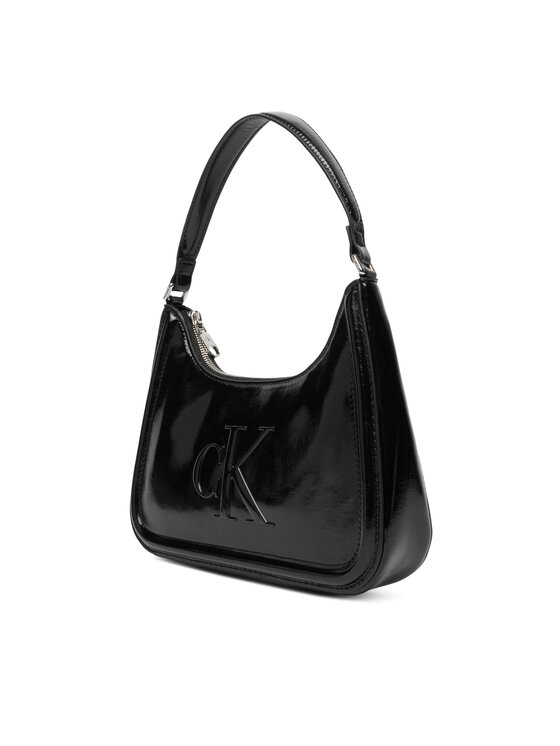 Calvin Klein Calvin Klein Kabelka Bold Ck Metallic Shoulder Bag LV04F3332G Černá