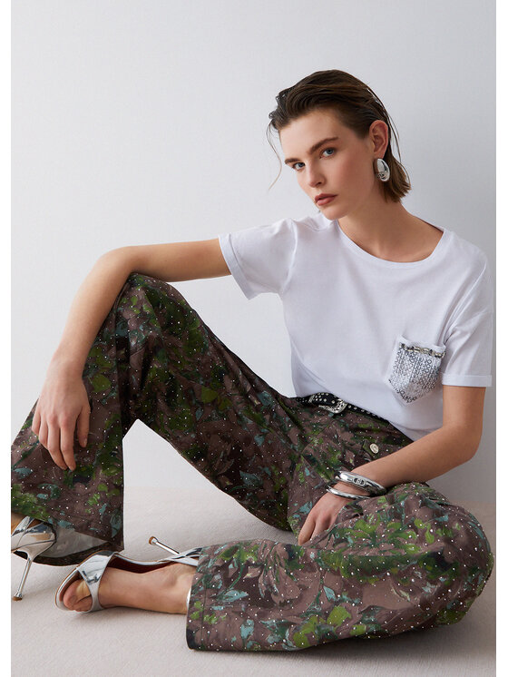 Liu Jo Liu Jo T-shirt WA6372JS923P9444 Bianco Regular Fit