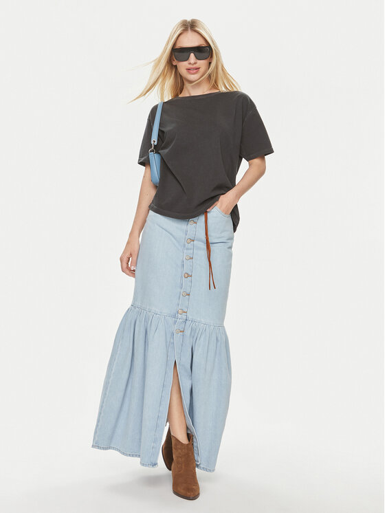 ViCOLO ViCOLO Farmer szoknya DB5089 Kék Regular Fit