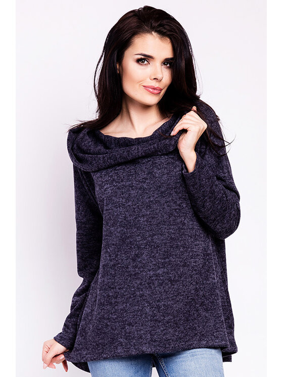 Infinite You Infinite You Bluza M119 Granatowy Basic Fit