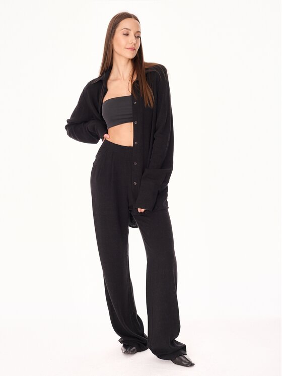 MANDRAGORA MANDRAGORA Camicia Ora Nero Loose Fit