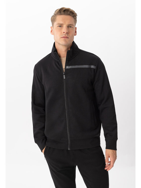 Volcano Volcano Bluza B-LUNOS Czarny Regular Fit