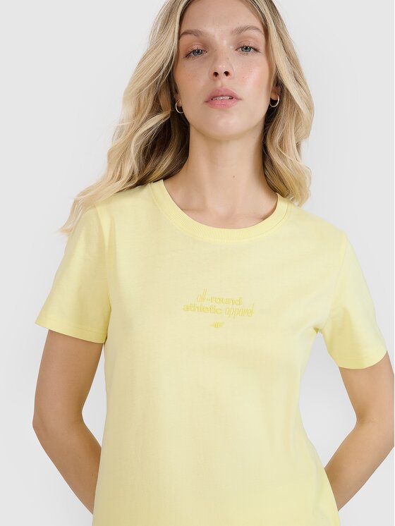 4F 4F T-shirt 4FRSS25TTSHF2786-73S Giallo Regular Fit