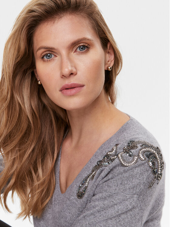 Liu Jo Liu Jo Džemperis MF3013 MS14G Pelēks Regular Fit