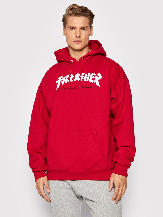 Thrasher Thrasher Jopa Hood Godzilla 102020387 Rdeča Regular Fit