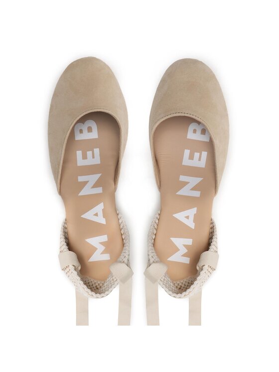 Manebi Manebi Espadryle Low Wedge Espadrilles M 1.1 WL Beżowy