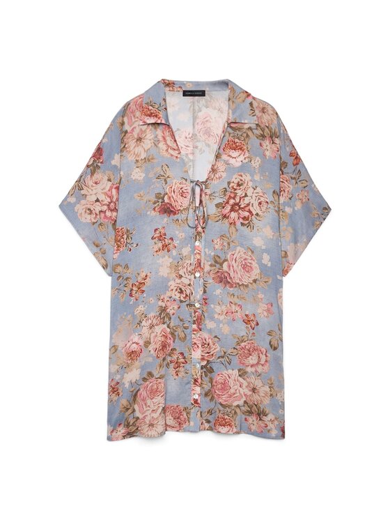 Fiorella Rubino Fiorella Rubino Koszula 5021L000188N0R4 Turkusowy Regular Fit